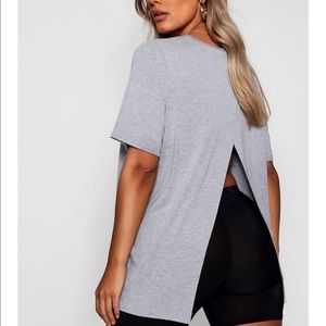 NWT Boo Hoo Slit Back Tee